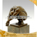bronze garden abstract sculptures of squating man for sale